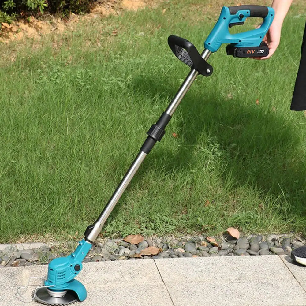 Nueva cortadora de césped eléctrica de mano inalámbrica con herramienta de jardín ajustable con una batería Makita de 21 V