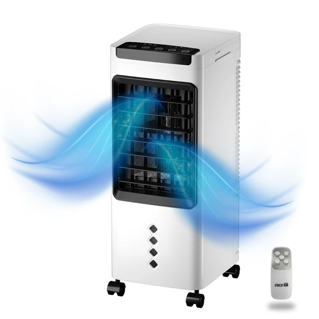Starlyf cold air portable air cooler, 3 in 1 - cools, humidifies and purifies, evaporative air conditioner, low consumption 60w, portable humidifier, timer, remote control, 3 speeds